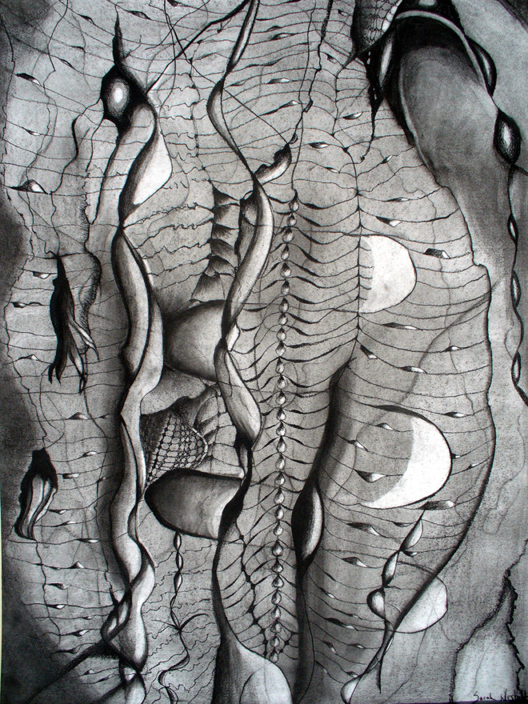 Charcoal Abstract Drawing